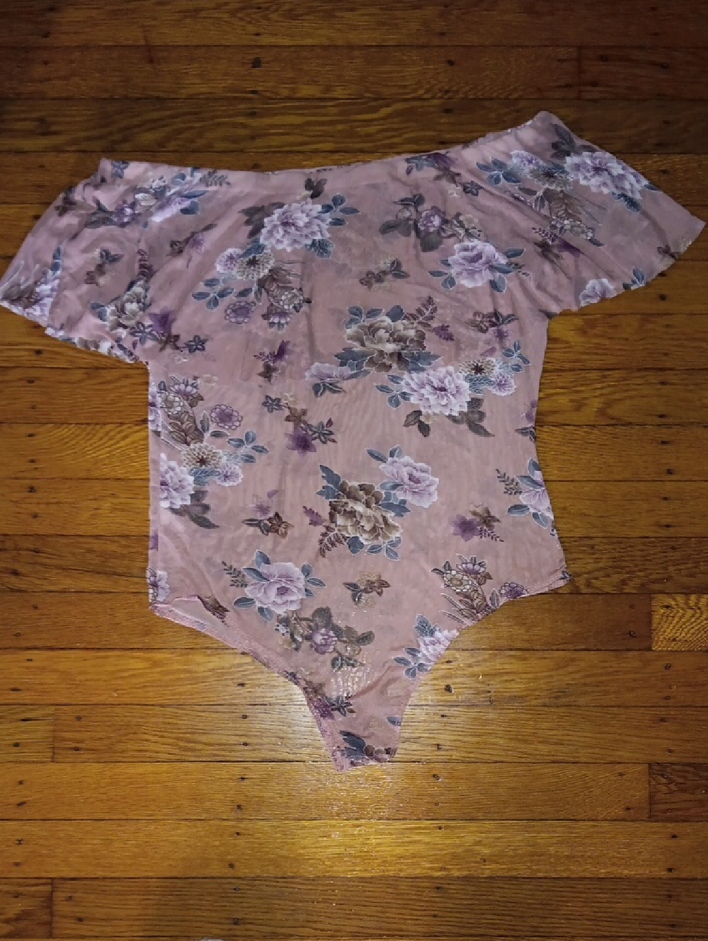 Love In Pink Floral Sheer Top